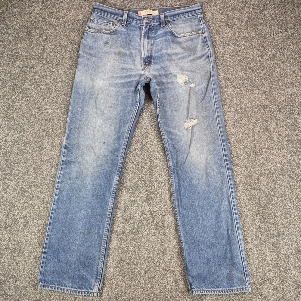 Vintage Levis 505 Regular Fit Jeans Mens 34x32 Blue Denim Made in USA